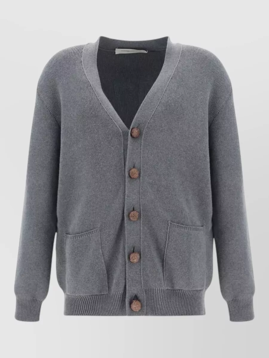 Golden Goose cotton v-neck long-sleeve cardigan