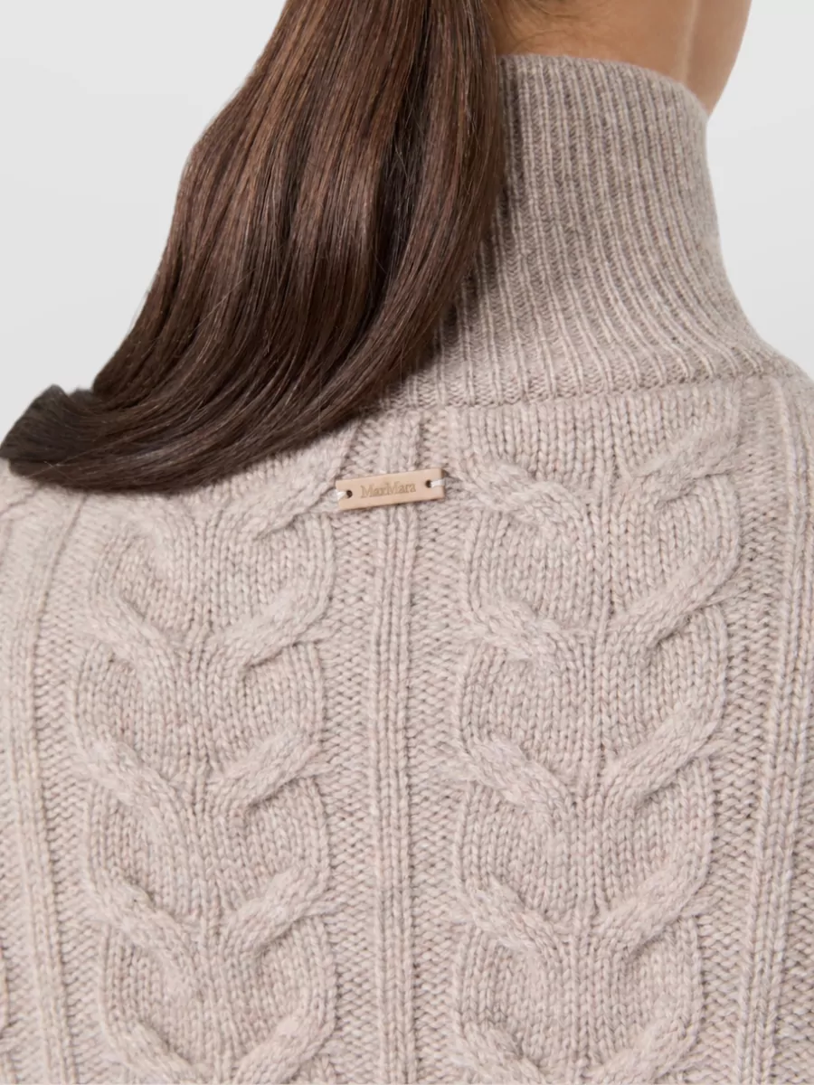 Max Mara Cashmere Fine Rib-Knit Half-Zip Sweater