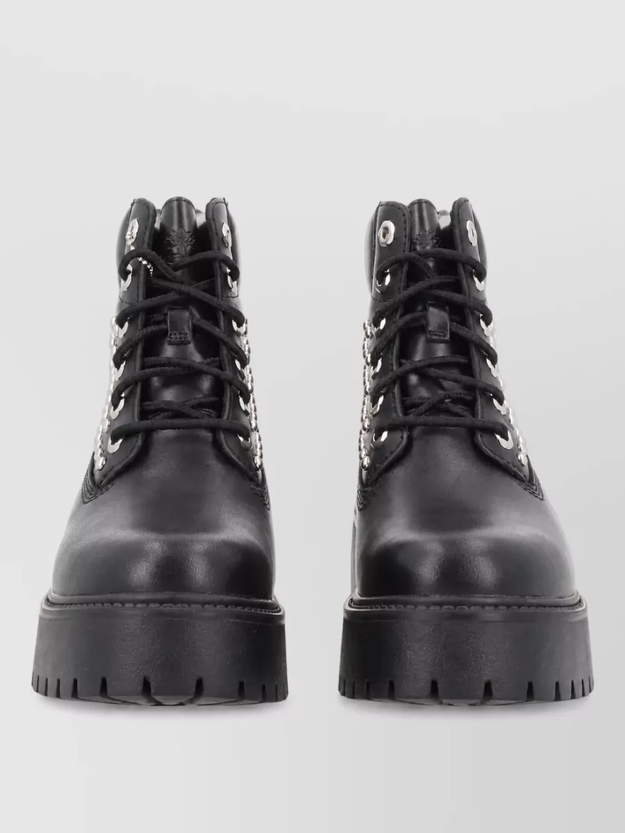 Timberland leather studded ankle boots