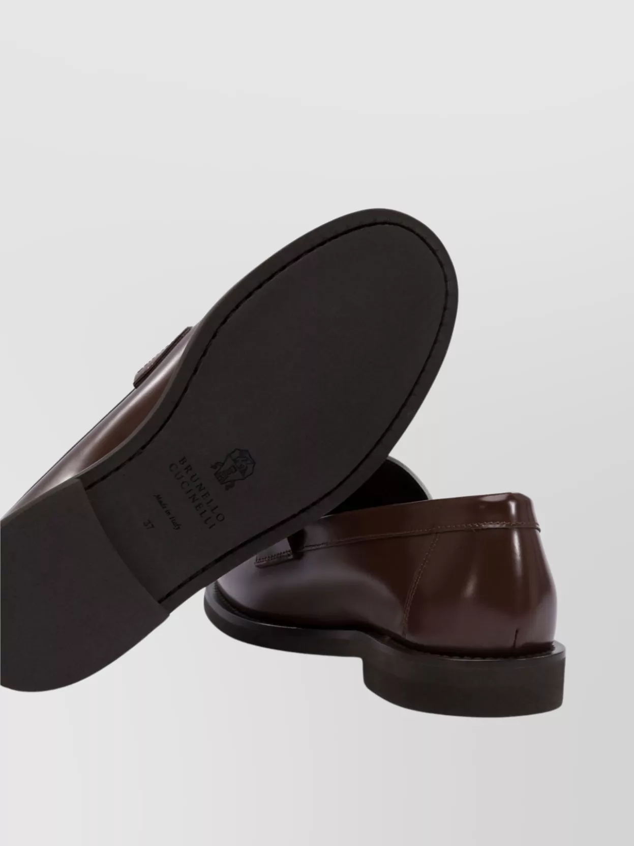 Brunello Cucinelli Strap Round Toe Two-tone Loafers
