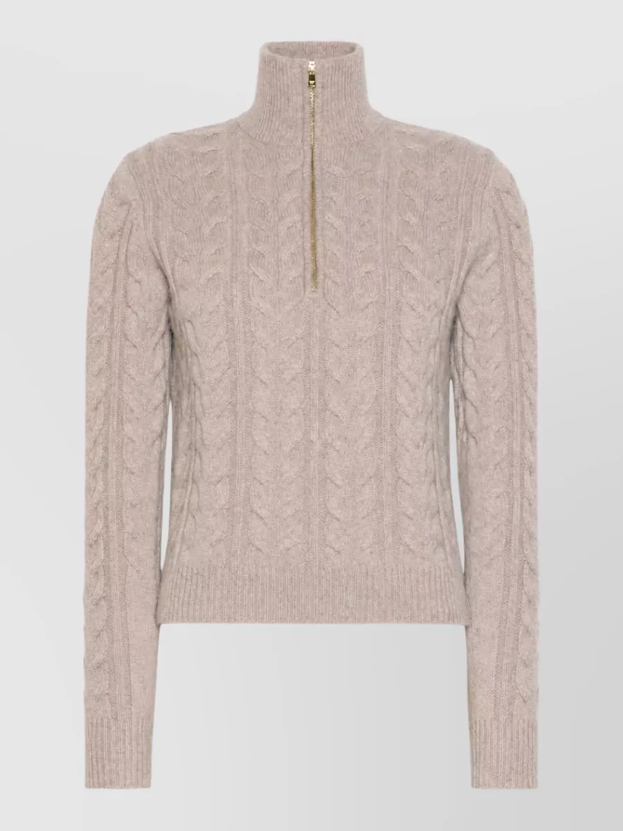 Max Mara Cashmere fine rib-knit half-zip sweater