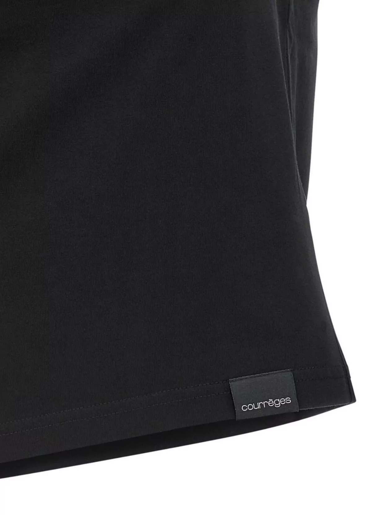 Courrèges 'Asymmetrical Twist' T-Shirt Round Hem