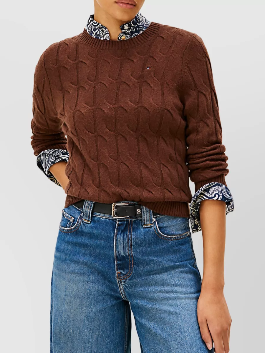 Tommy Hilfiger Cable-Knit Wool Sweatshirt