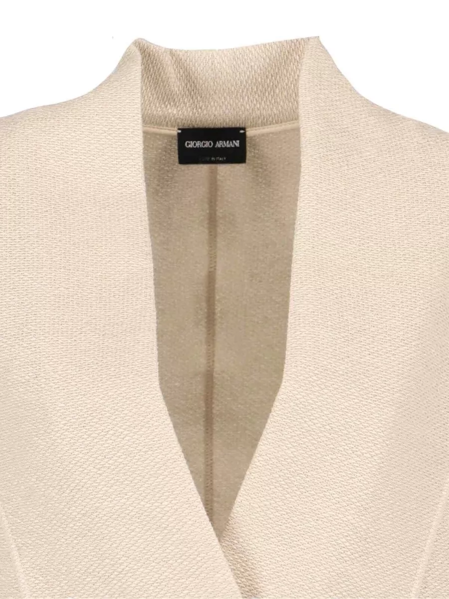 Giorgio Armani Tailored Blazer Textured Fabric Notched Lapel