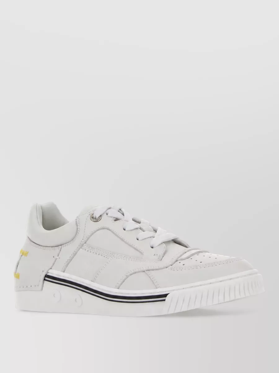 Fendi Leather lace-up sneakers