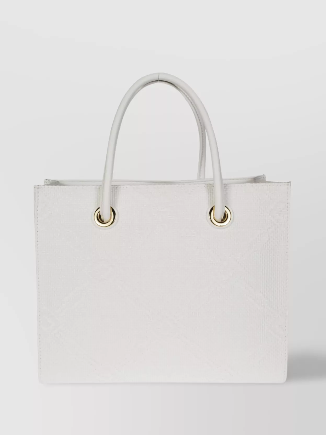 Elisabetta Franchi Textured Raffia Tote Bag With Dual Handles