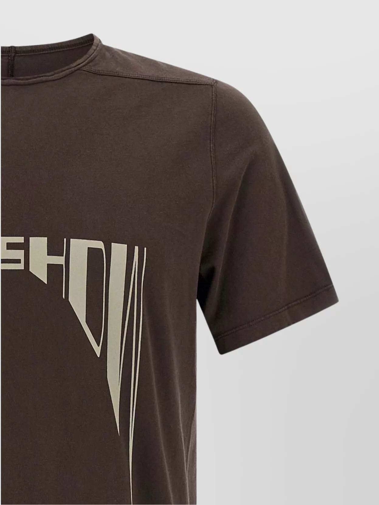 Rick Owens Drkshdw Asymmetrical Hem Graphic Print T-Shirt