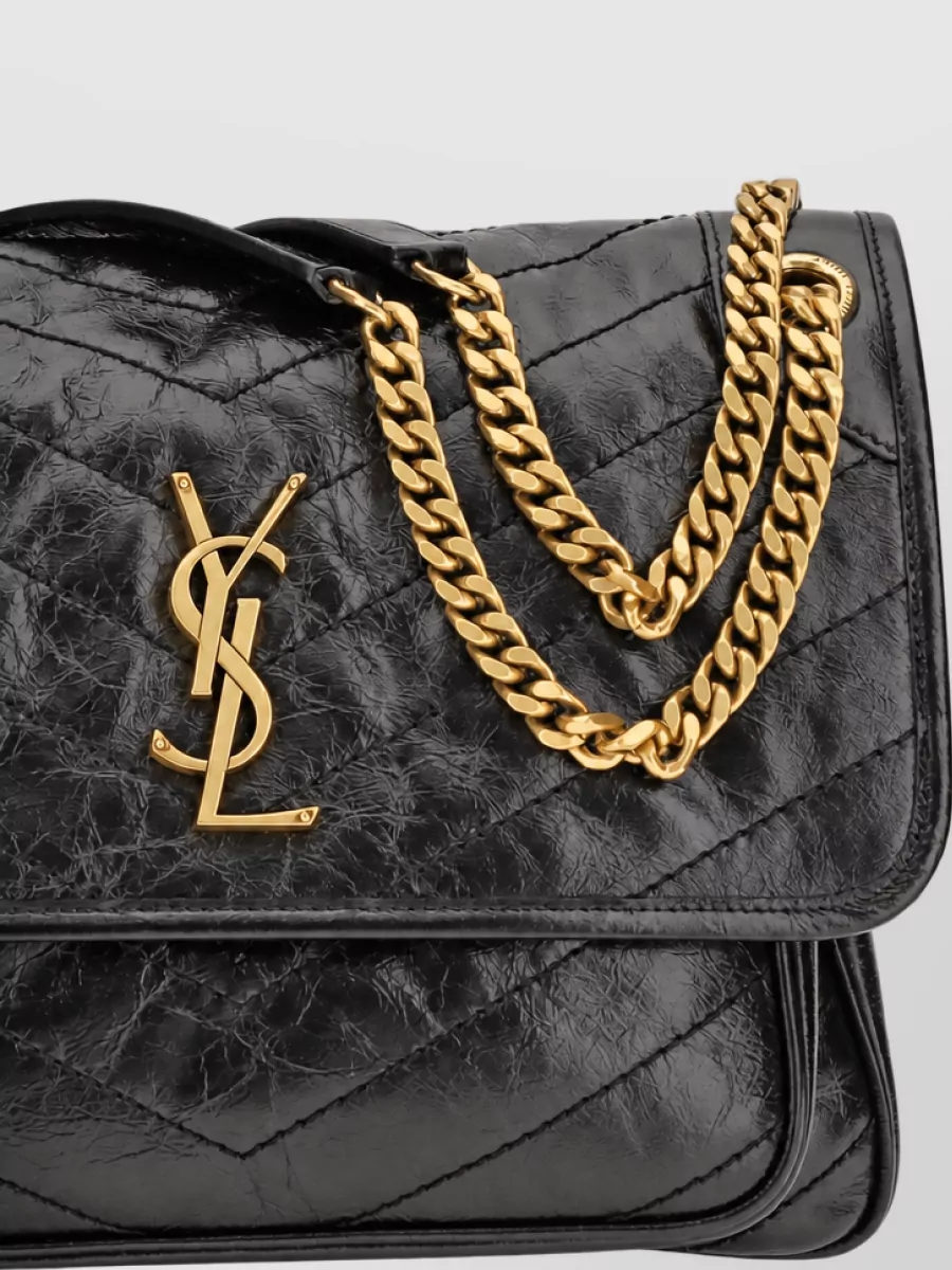 Saint Laurent Na Calf Leather Clutch Bag