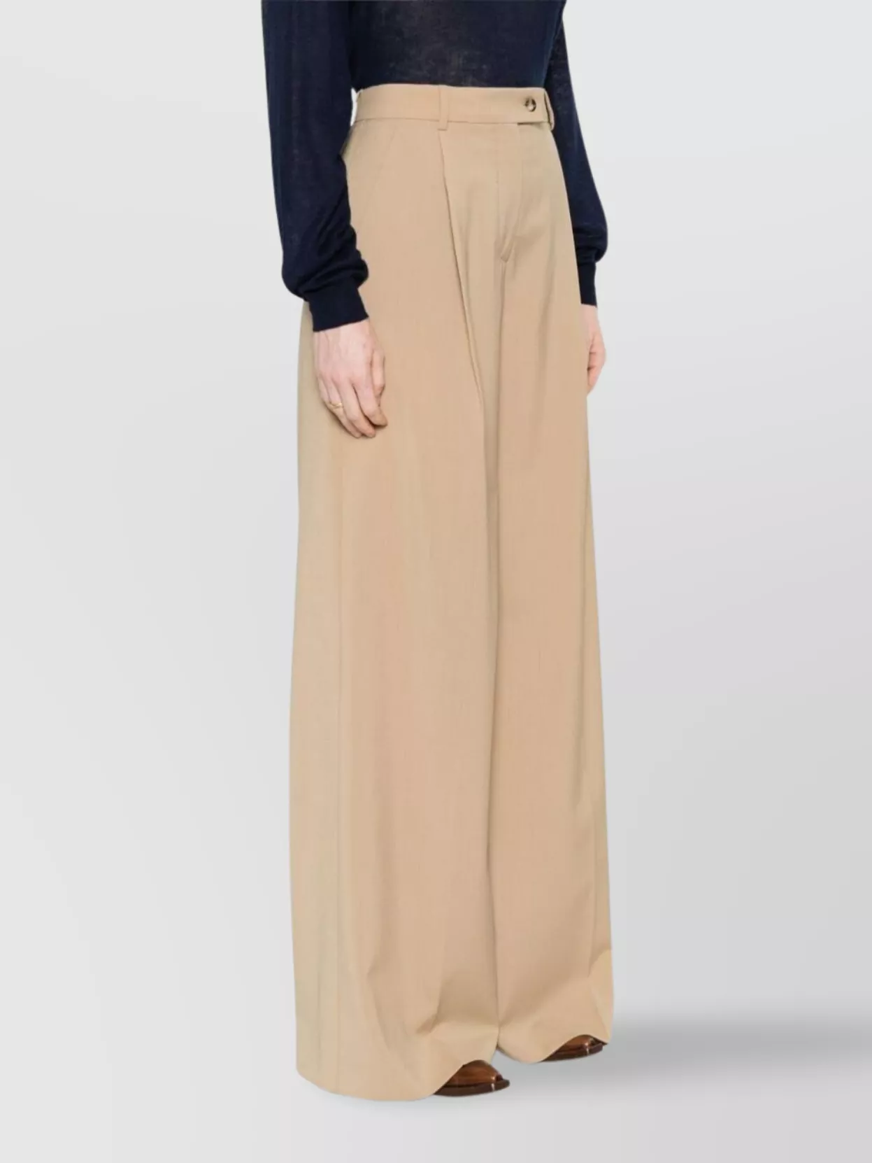 Sportmax Wide-Leg Trousers With Belt Loops And Pockets