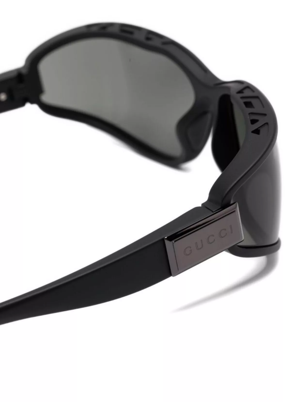 Gucci Modern Wraparound Sunglasses Dark Lenses