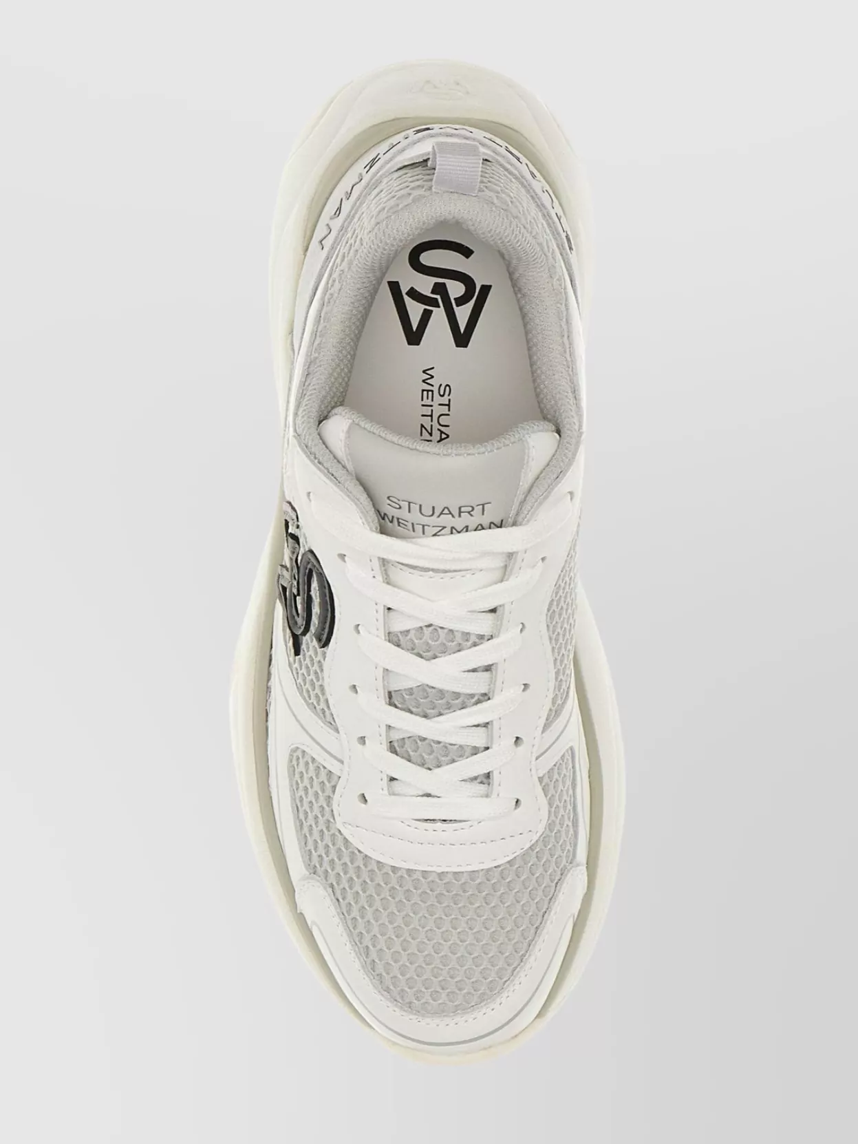 Stuart Weitzman Leather And Mesh Sneakers