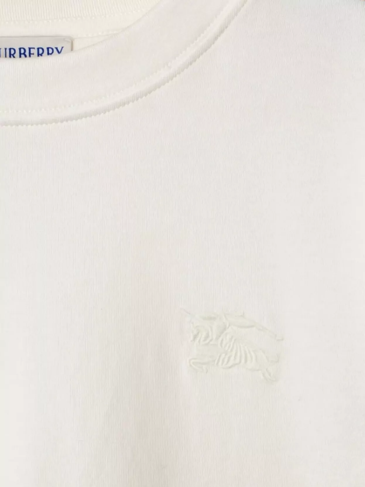 Burberry Check Trim Cotton T-Shirt