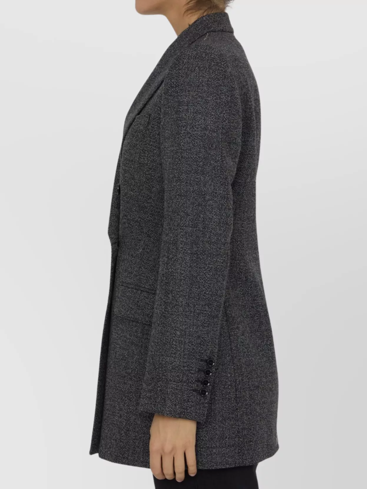Dolce&Gabbana Wool Double-Breasted Jacket Peaked Lapels