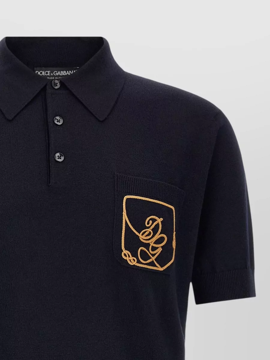 Dolce&Gabbana Virgin Wool Regular-Fit Polo Shirt