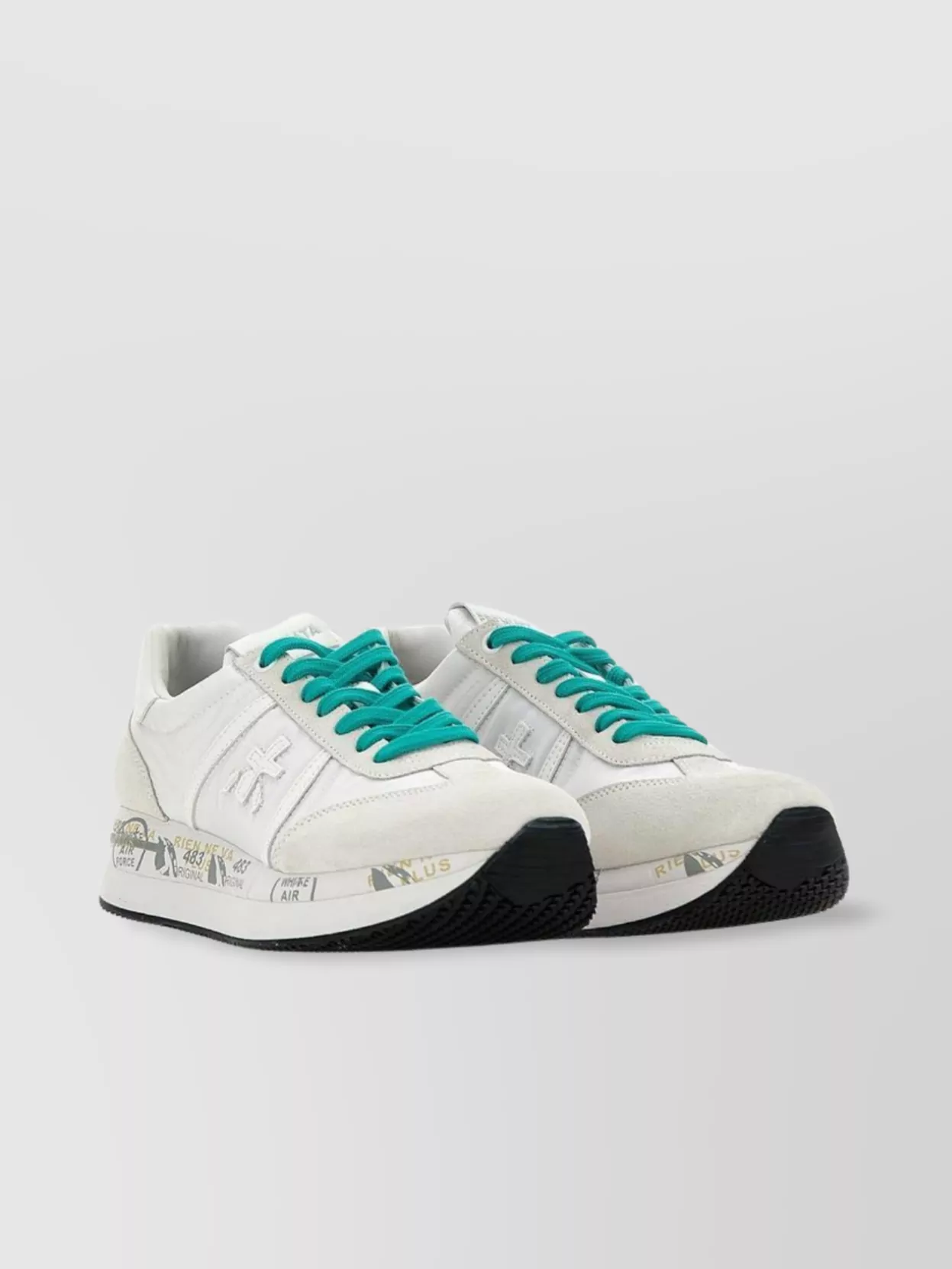 スニーカー PREMIATA CONNY-7359 Sneakers Conny in suede bianco e nylon Premiata