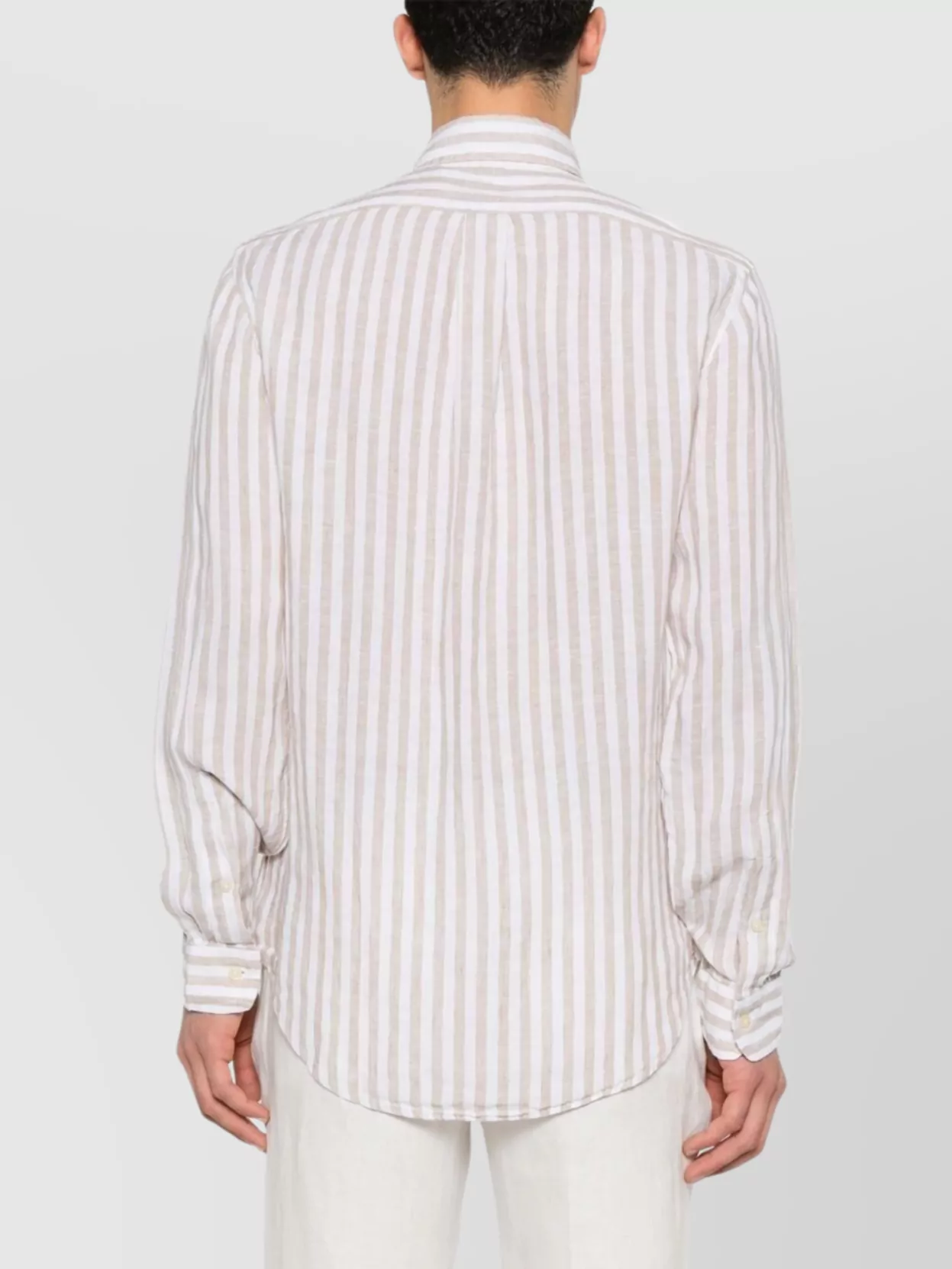 Ralph Lauren Logo Striped Long Sleeve Shirt