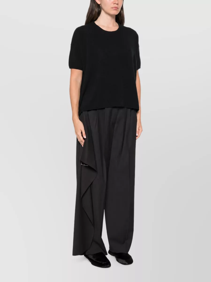 Ct Plage Cashmere Knitted Relaxed-Fit Short-Sleeve Crewneck Sweater