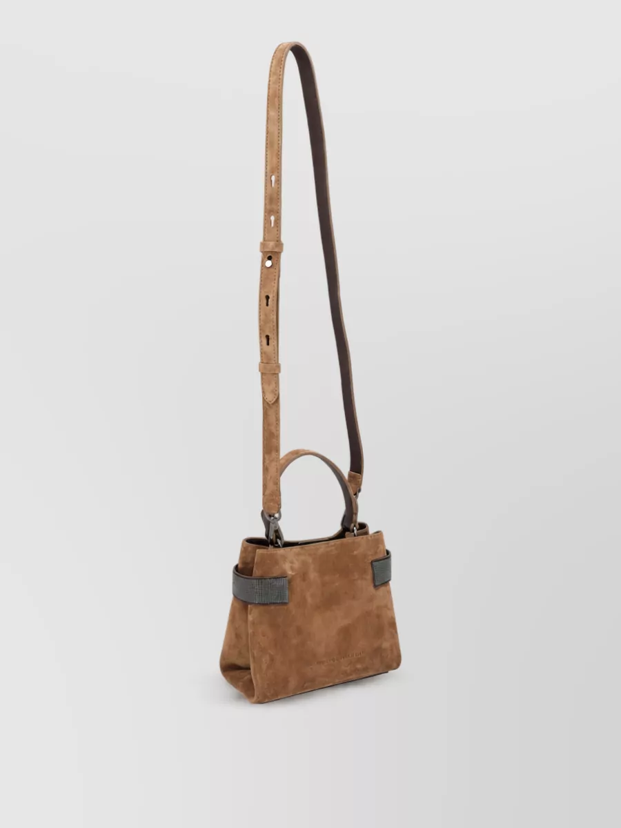 Brunello Cucinelli Monili Small Leather Shoulder Bag