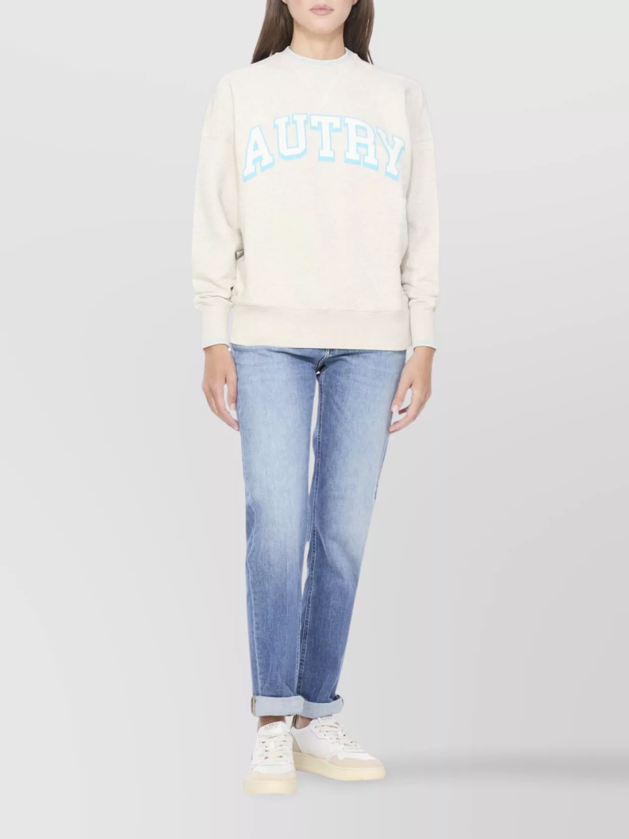 Autry Low Top Leather Sneakers With Perforated Toe