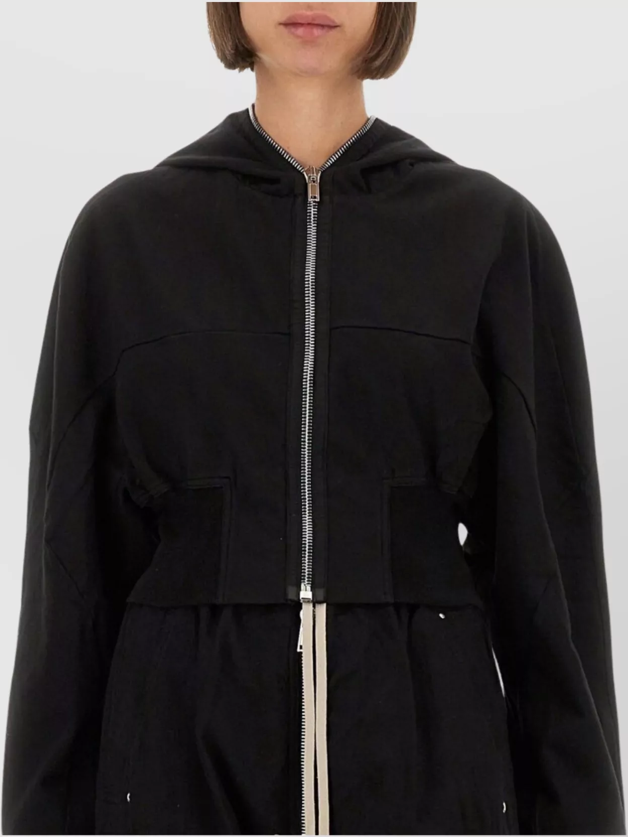 Rick Owens Drkshdw Utility Dress With Cargo Pockets And Hood
