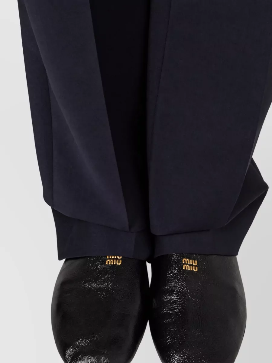 Miu Miu Mohair Straight Leg Tailored Trousers