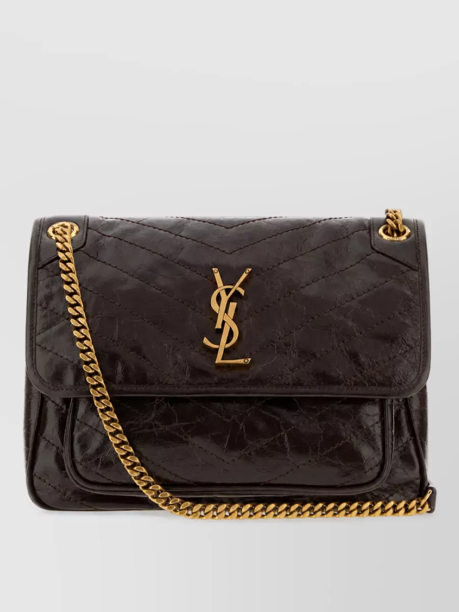 Saint Laurent niki medium leather clutch bag