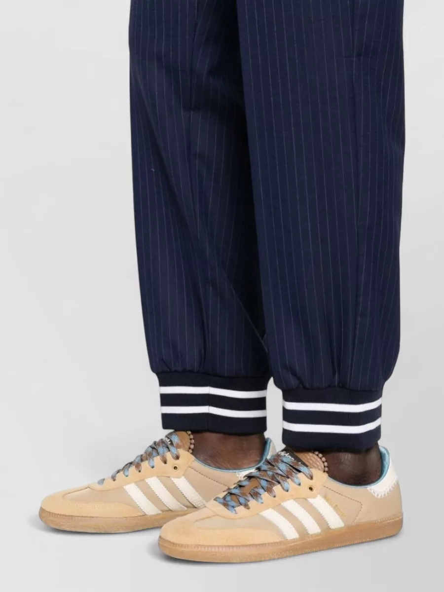 Moschino Tailored Trousers Pinstripe Silk Nylon Blend