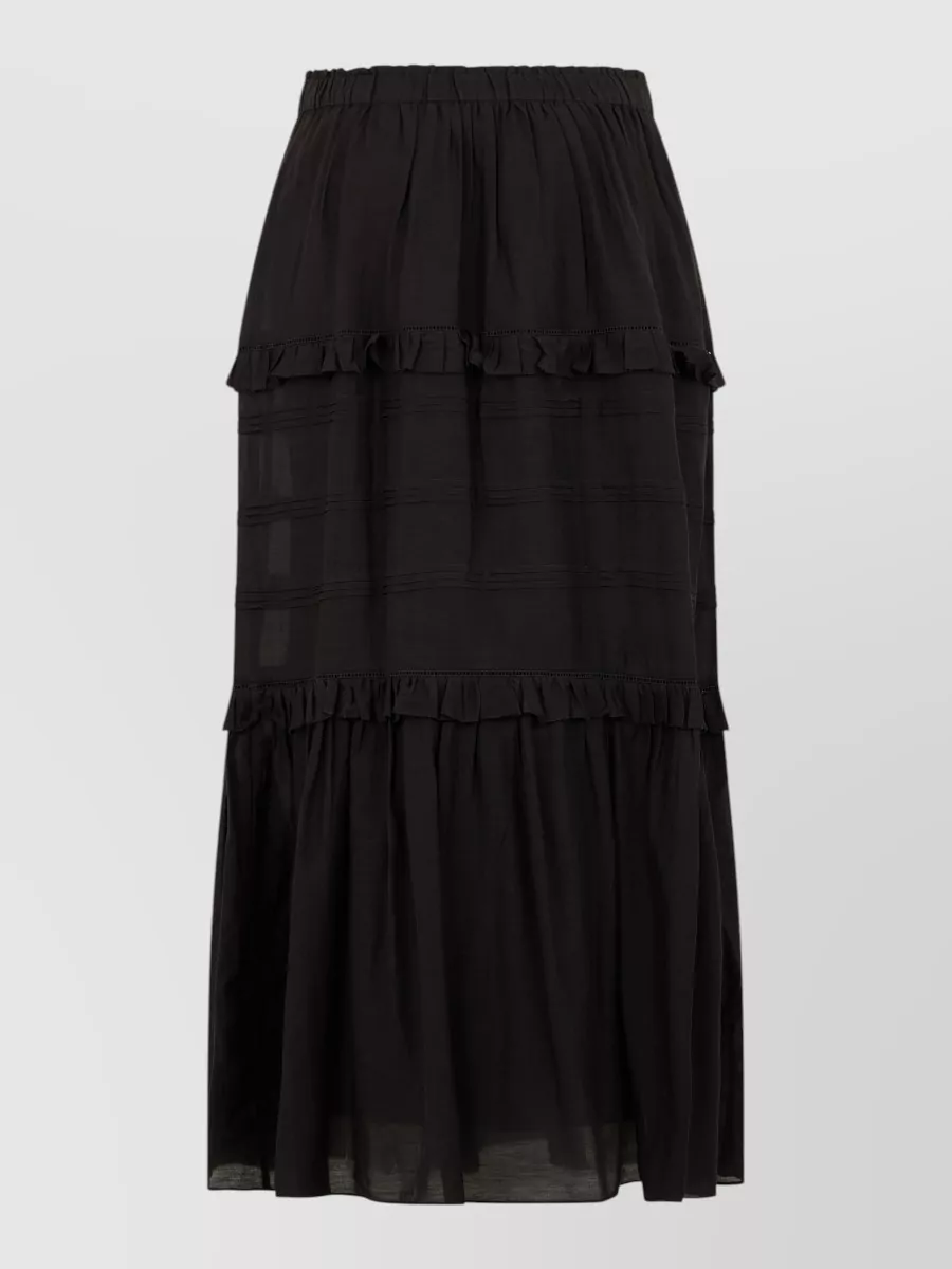 Isabel Marant Etoile ruffled long a-line skirt
