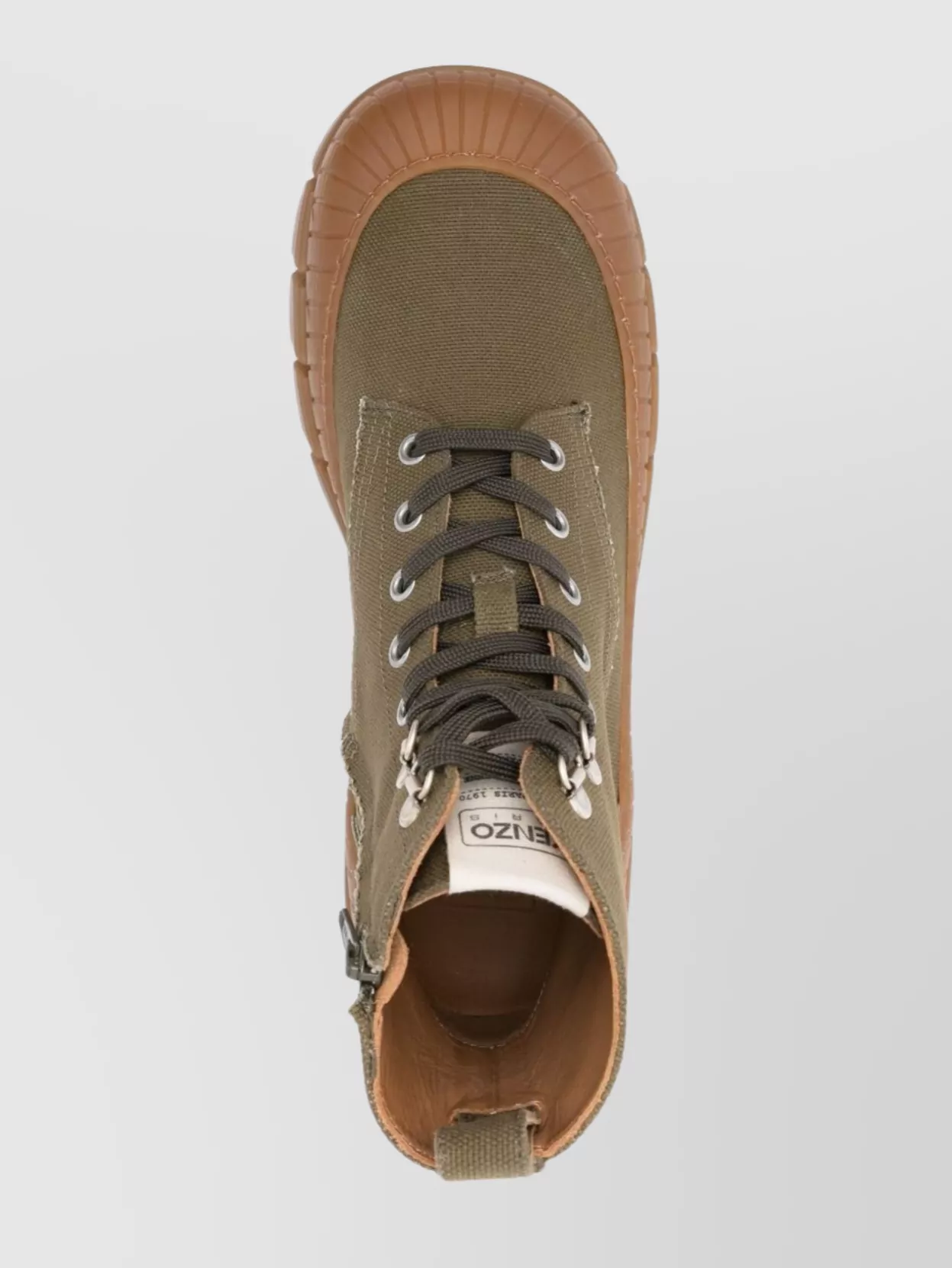 Kenzo High-Top Pull-Tab Round Toe Rubber Sole Boots
