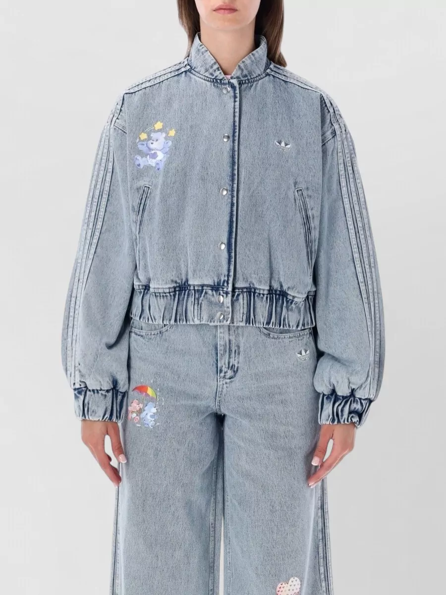 Adidas Originals Denim relaxed-fit track jacket