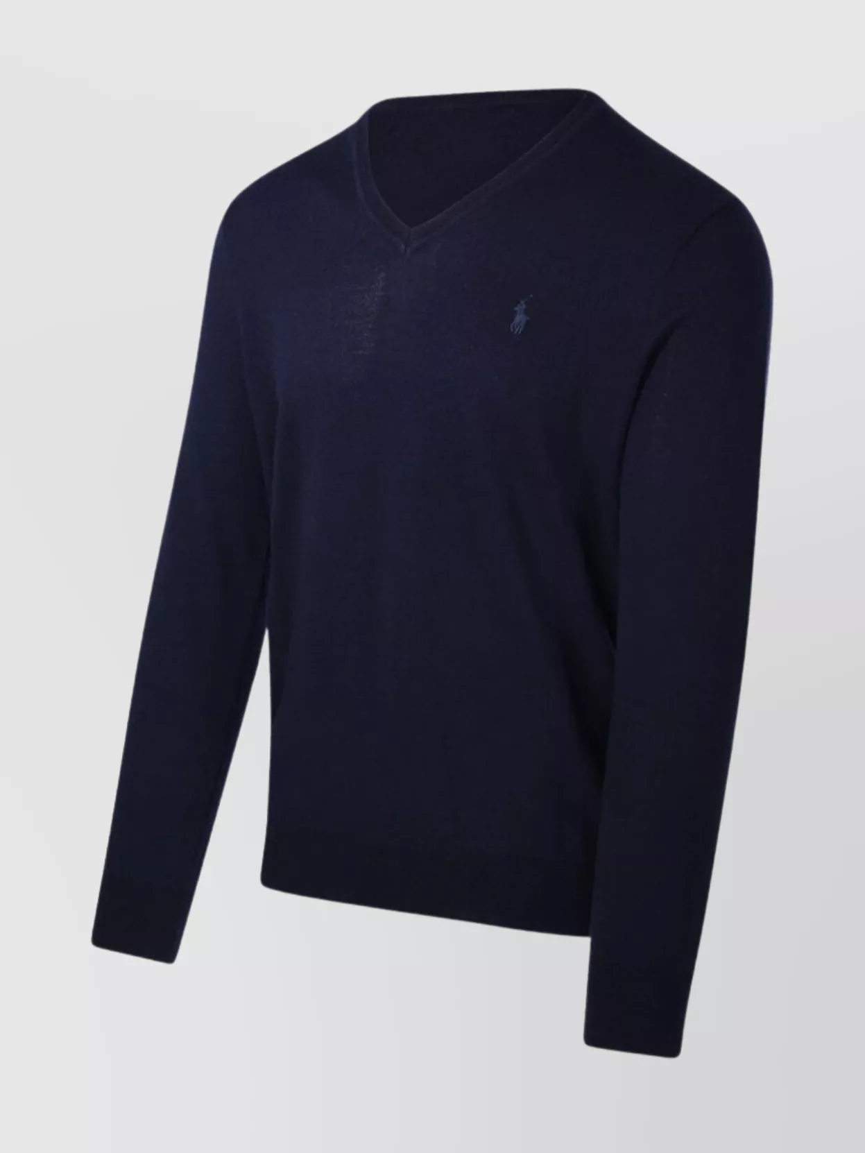Ralph Lauren Ribbed V-Neck Sweater With Long Sleeves