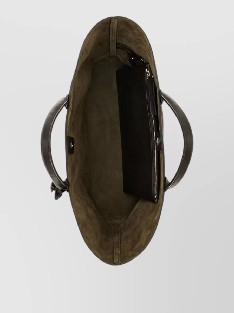 Hogan Medium Suede Leather Tote Bag