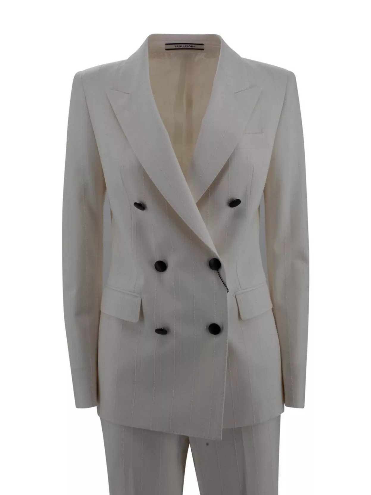 Tagliatore Knee Length Suit Striped Pattern