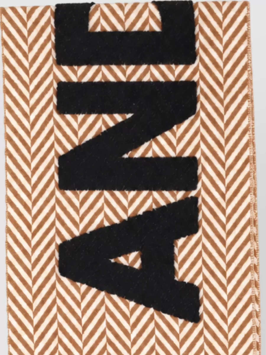 JW Anderson herringbone logo scarf