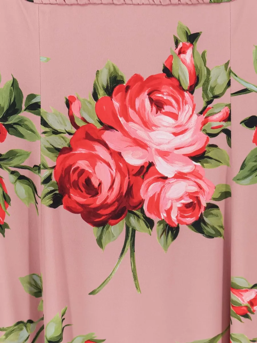 Dolce&Gabbana Silk Floral-Print Maxi Dress