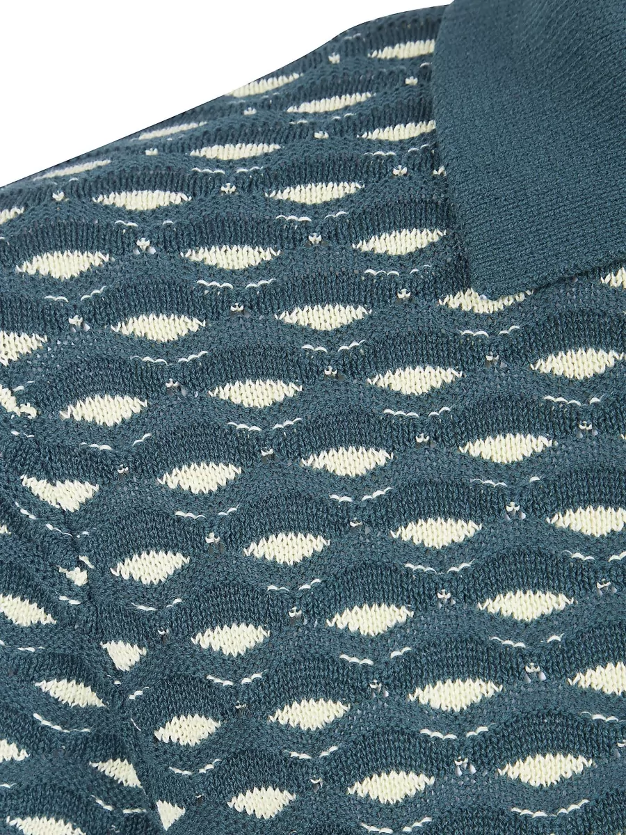 Les Deux Fine-Knit Polo Sweater