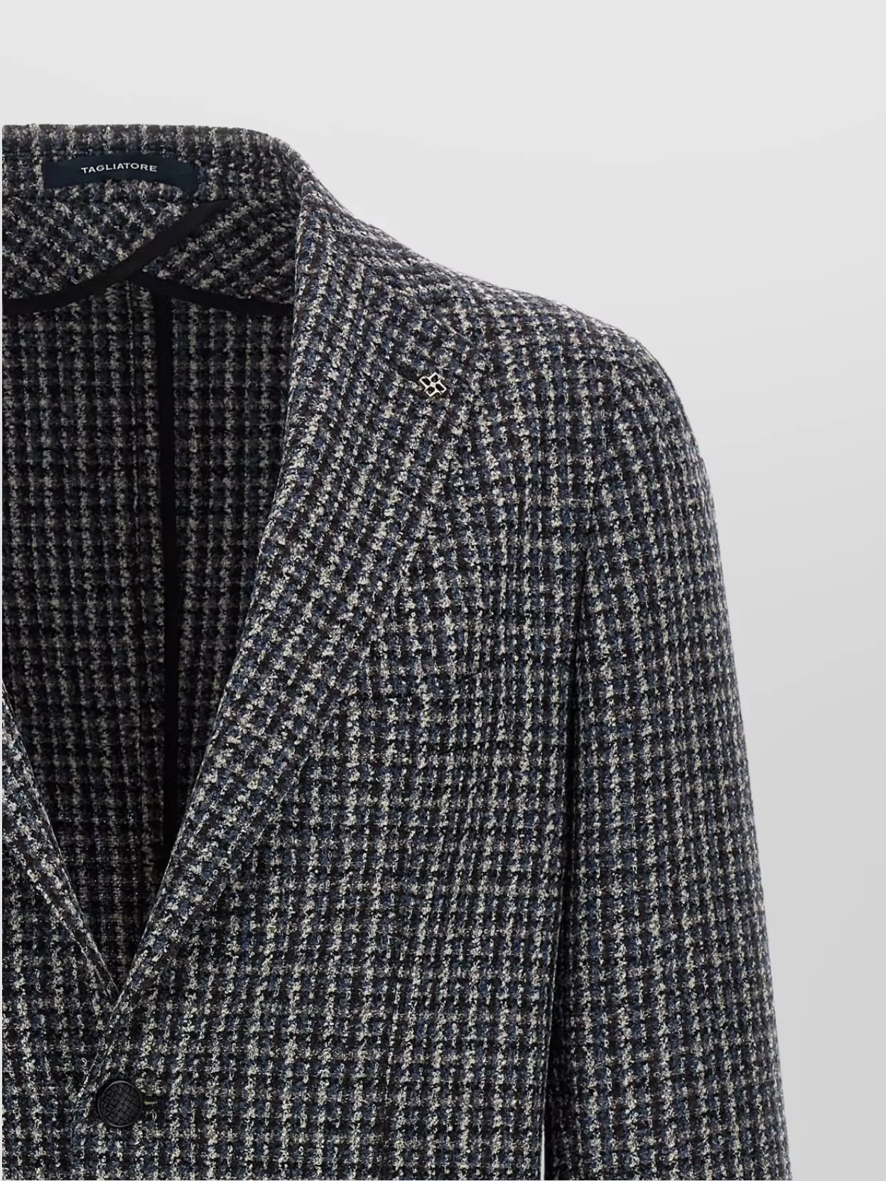 Tagliatore Tweed Blazer Featuring Notch Lapel