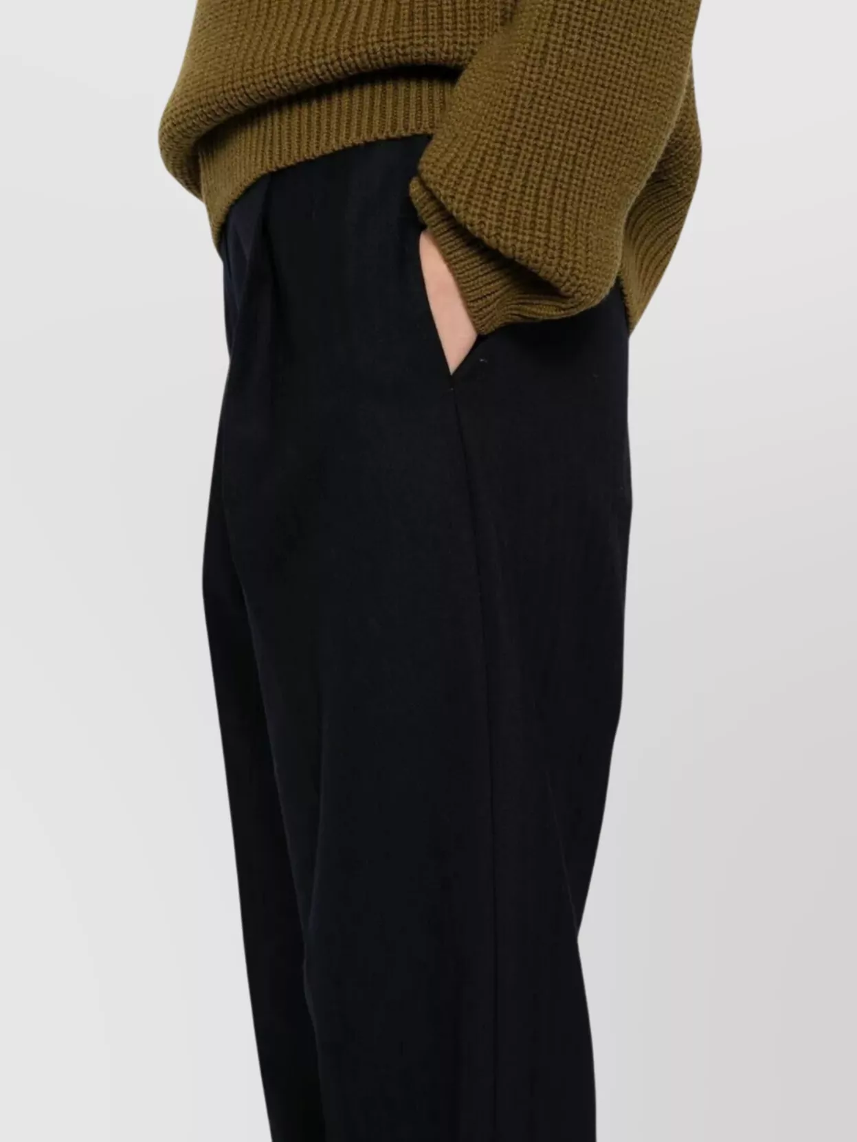 Dries Van Noten Wide Leg Trousers Pleated Front In Black