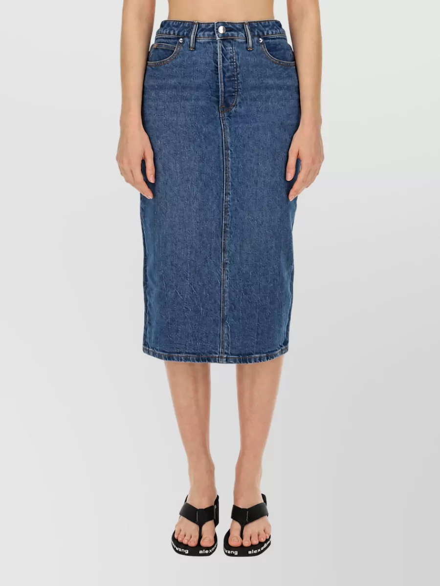 Alexander Wang Denim midi skirt