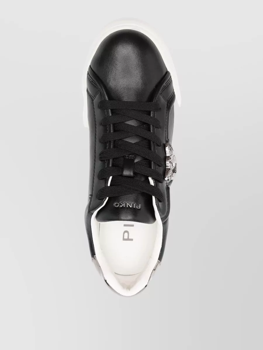 Pinko Leather Low-Top Sneakers