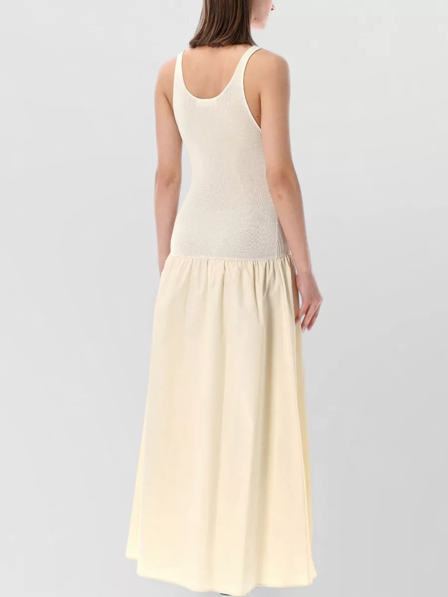The Frankie Shop Sleeveless Scoop-Neck Drop-Waist Maxi Dress
