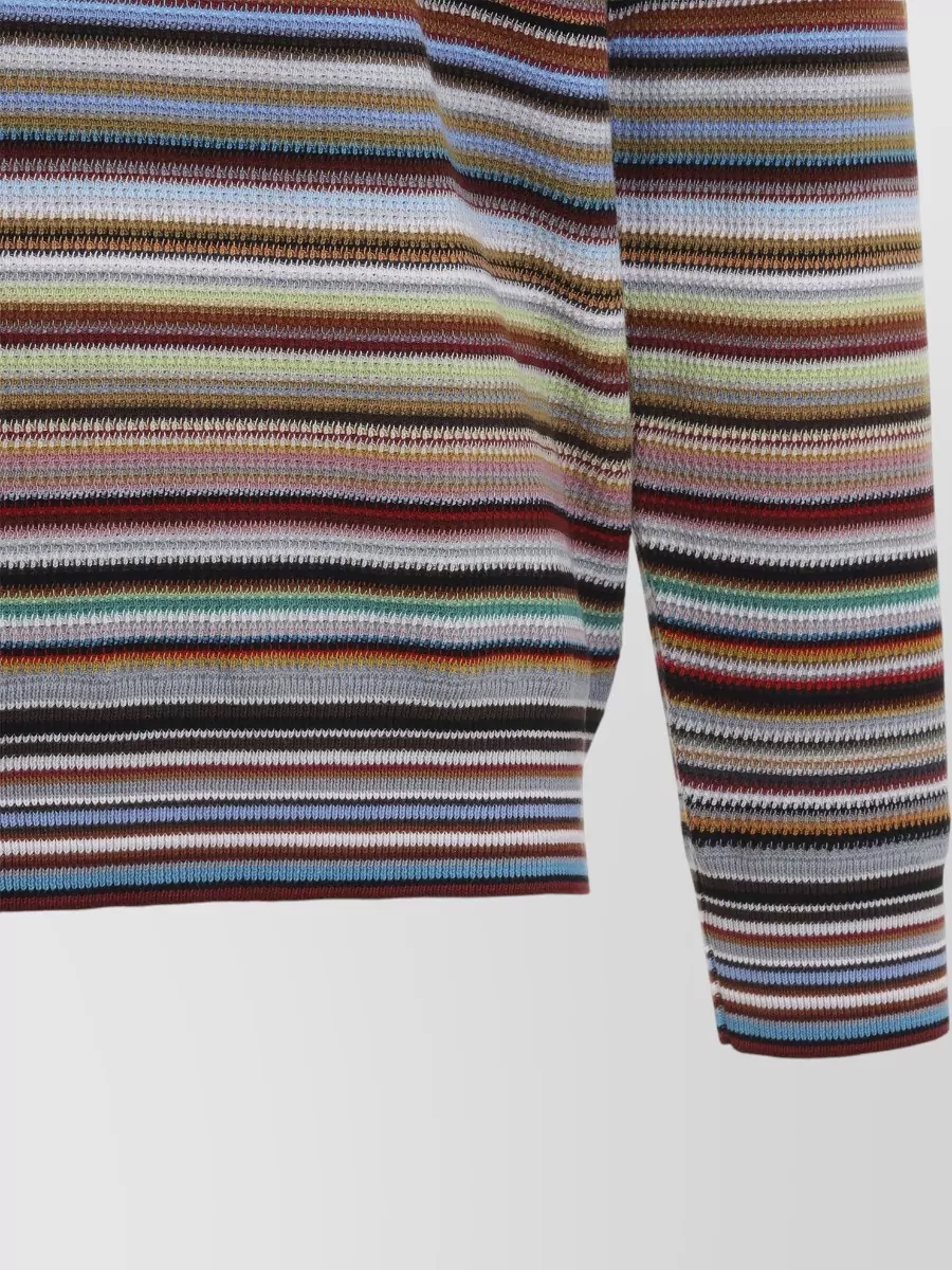 Paul Smith Striped Fine-Knit Cotton Crewneck Sweater