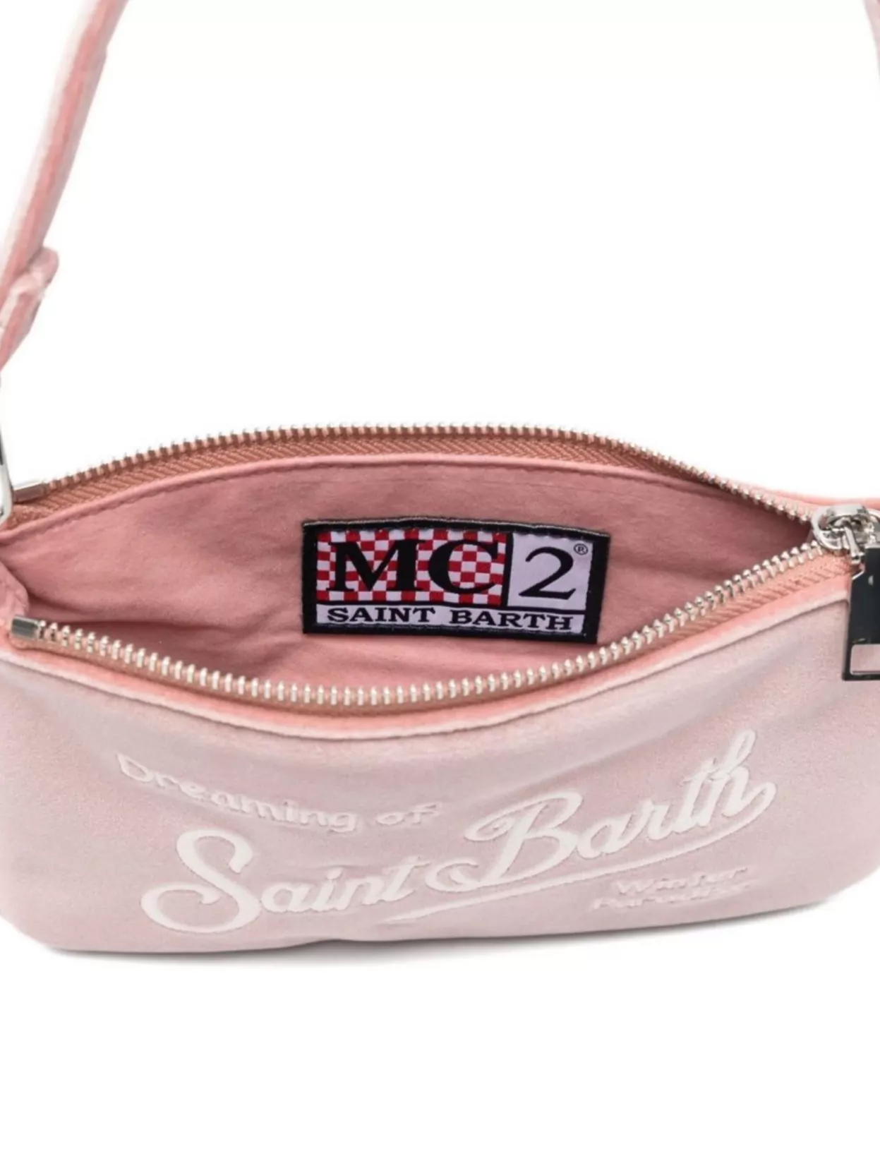 Mc2 Saint Barth Velvet Clutch Bag Detachable Strap