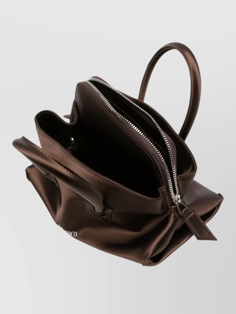 The Attico Mini Satin Top Handle Bag