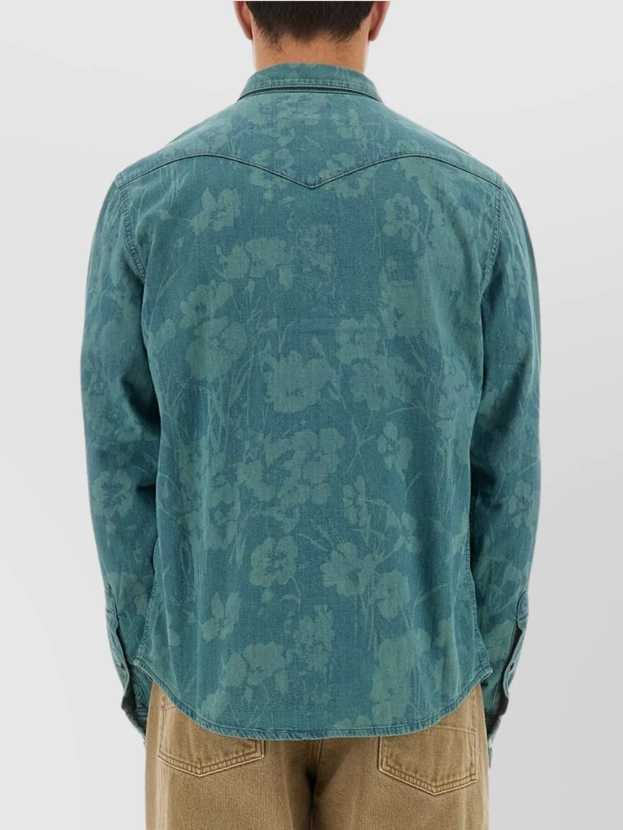 Paul Smith Floral Western Shirt With Long Sleeves And Pockets