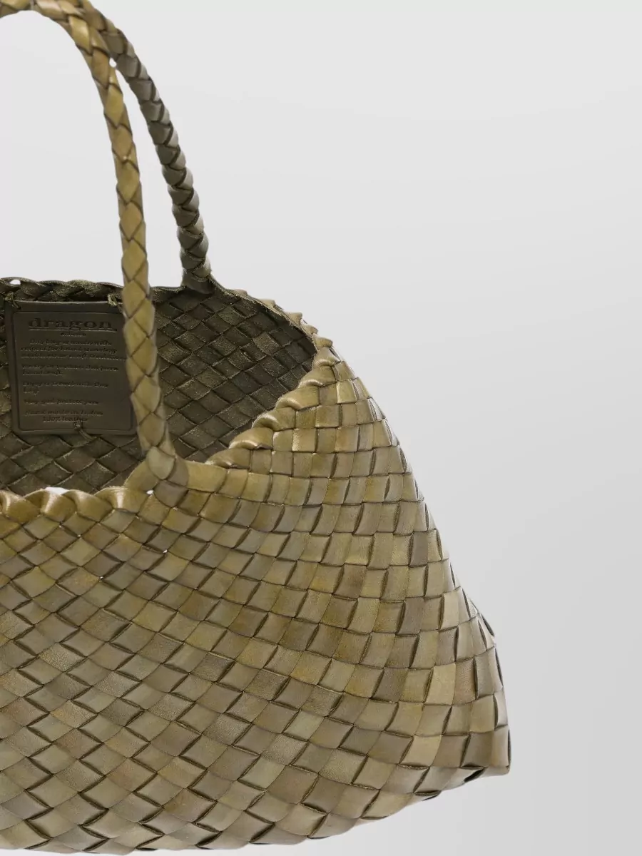 Dragon Diffusion Santa Croce Small Woven Tote Bag