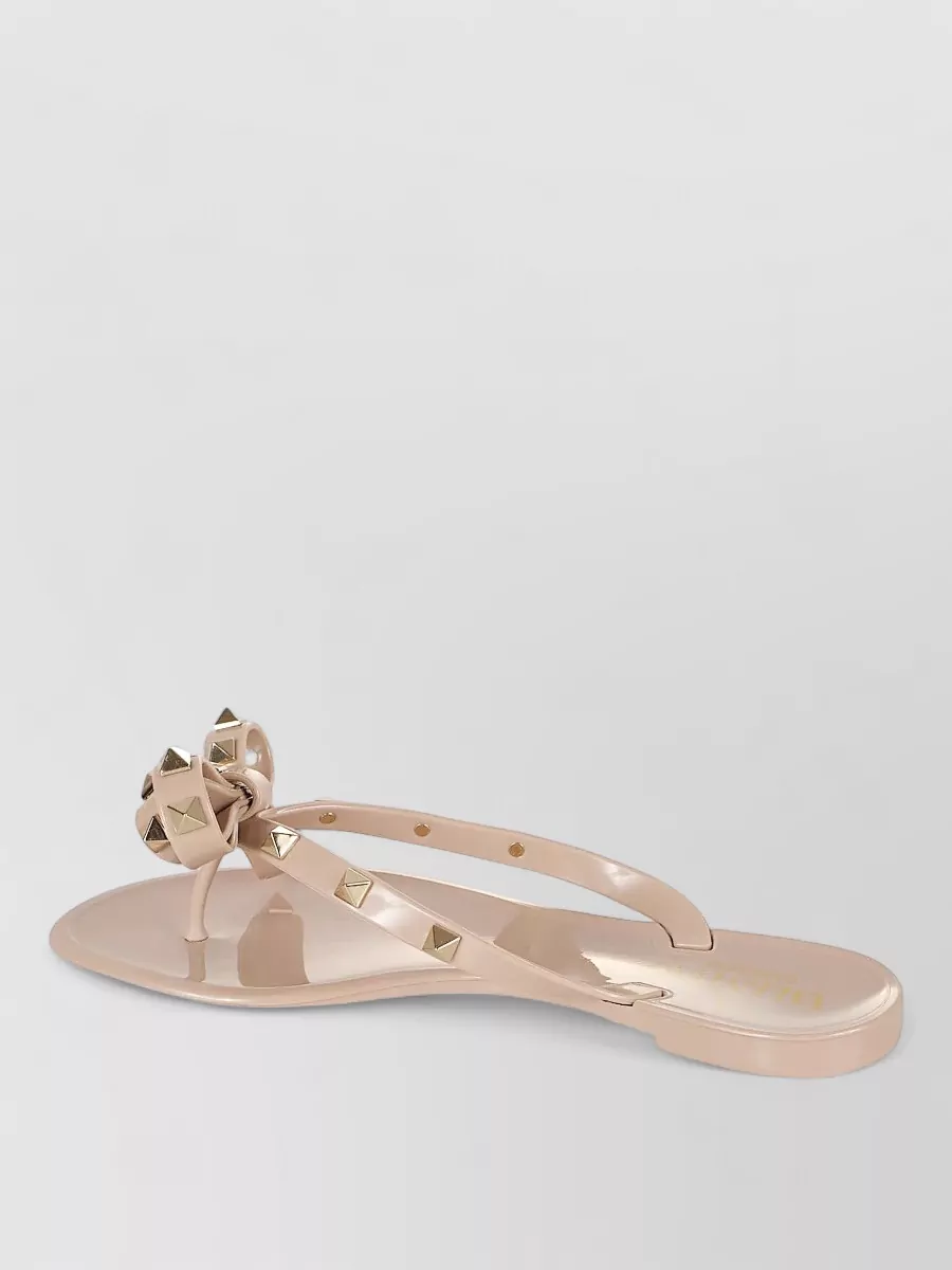 Valentino Garavani Bow Studded Thong Sandals