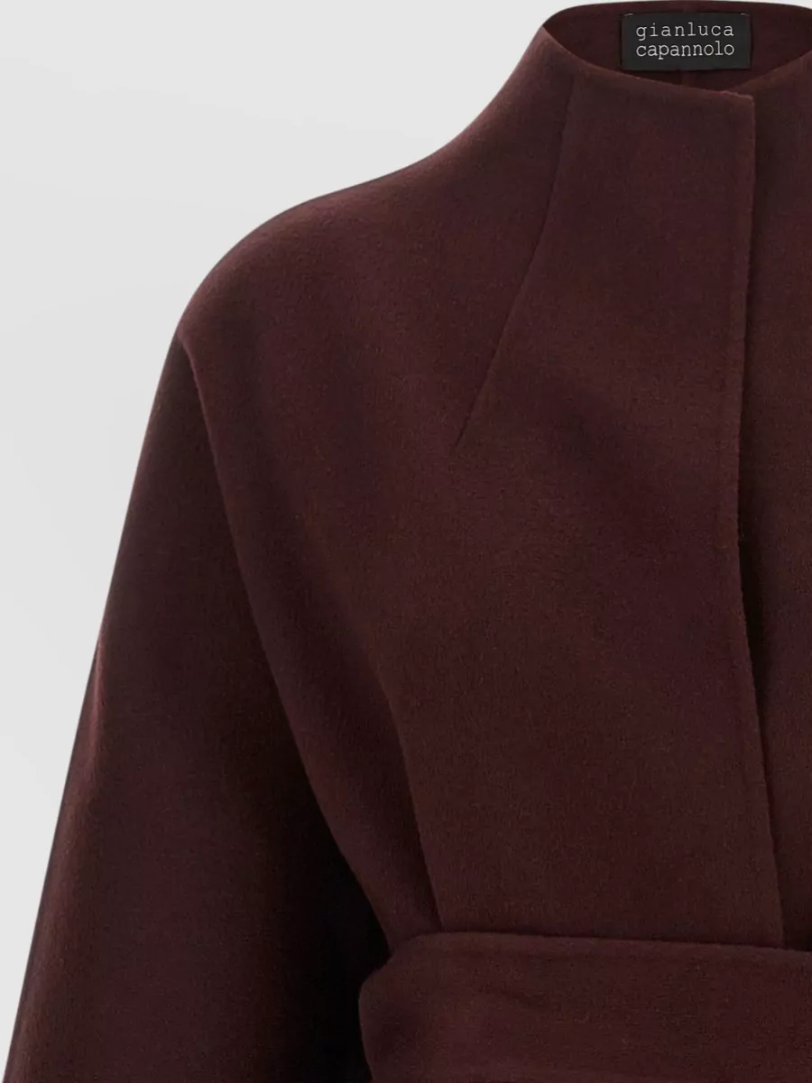 Gianluca Capannolo Belted Funnel Neck Coat