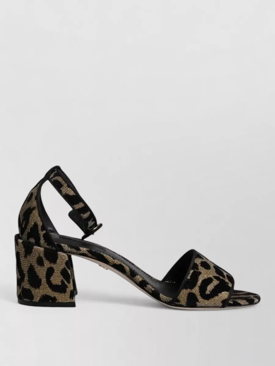 Dolce&Gabbana Leopard Ankle Strap Sandals