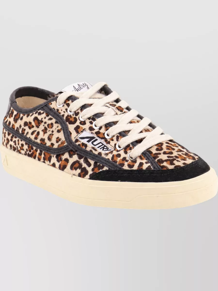 Autry Leather Low-Top Lace-Up Sneakers